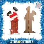 Santa Claus Stuck In Chimney (Christmas) Large + Mini Cardboard Cutout / Standee - Image 3