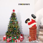 Santa Claus Stuck In Chimney (Christmas) Large + Mini Cardboard Cutout / Standee - Image 5
