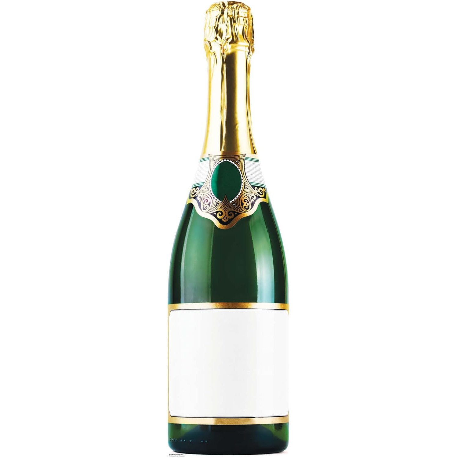 SC167 Bottle of Champagne Large Cardboard Cutout Standee Bottle of Champagne Large Cardboard Cutout / Standee - Image 1