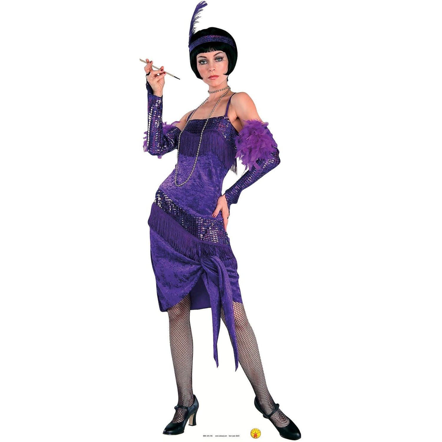 SC213 Fabulous Flapper Woman 'Wearing Purple Dress' Lifesize Cardboard Cutout Standee Fabulous Flapper Woman 'Wearing Purple Dress' Lifesize Cardboard Cutout / Standee - Image 1