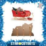 Santa Claus Sleigh with Presents (Christmas) Large + Mini Cardboard Cutout / Standee - Image 2