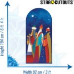 Three Kings with Gifts (Christmas) Large Backdrop Cardboard Cutout / Standee - Image 3