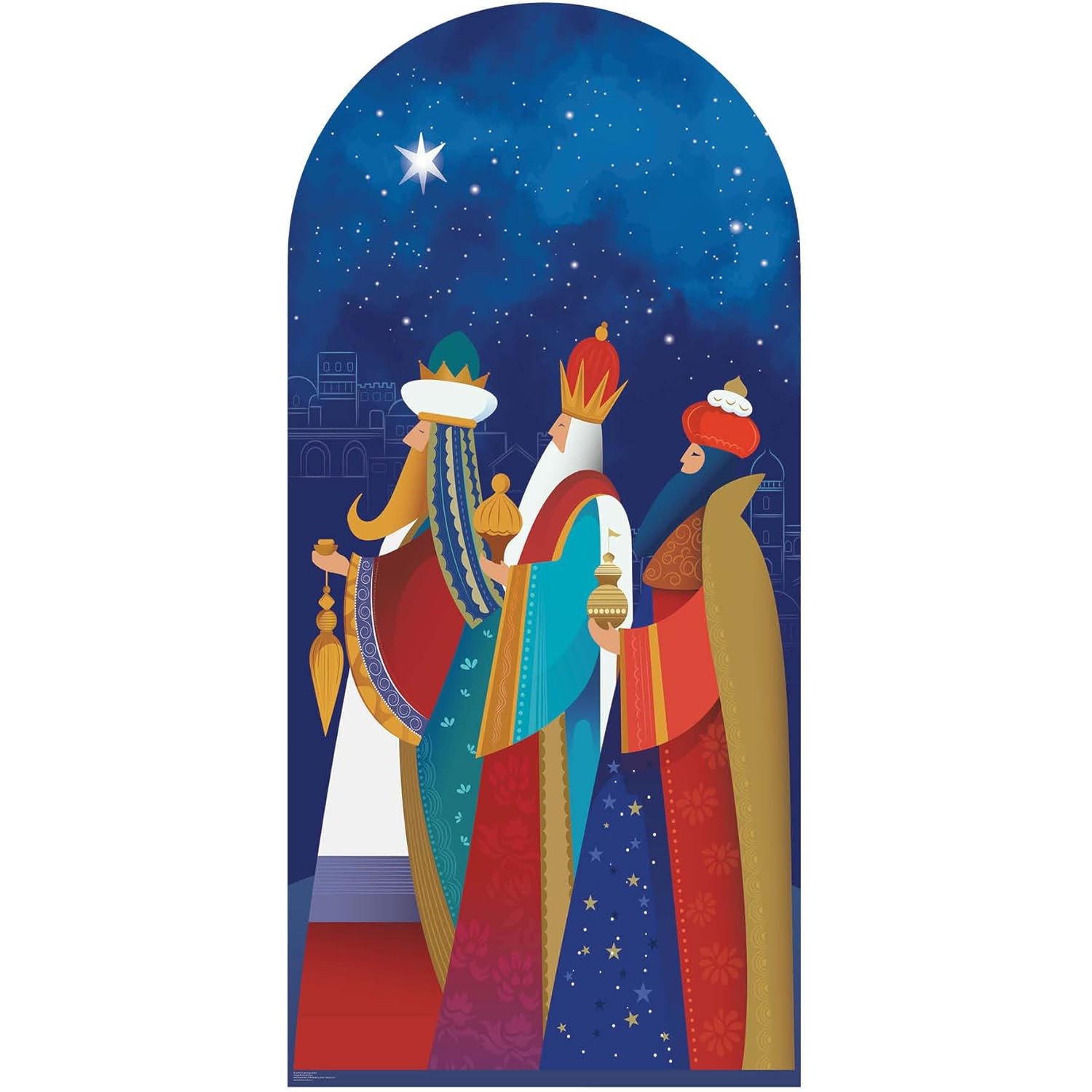 SC4199 Three Kings with Gifts (Christmas) Large Backdrop Cardboard Cutout Standee Three Kings with Gifts (Christmas) Large Backdrop Cardboard Cutout / Standee - Image 1