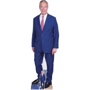 SC4511 Nigel Farage 'Blue Suit' (British Politician) Lifesize + Mini Cardboard Cutout Standee