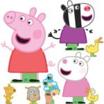 Peppa Pig, Zoe & Suzy (Peppa Pig) Official Large + Mini Multi Decoration Pack Cardboard Cutout / Standee