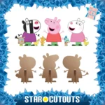 Peppa Pig, Zoe & Suzy (Peppa Pig) Official Large + Mini Multi Decoration Pack Cardboard Cutout / Standee - Image 2