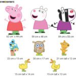Peppa Pig, Zoe & Suzy (Peppa Pig) Official Large + Mini Multi Decoration Pack Cardboard Cutout / Standee - Image 5