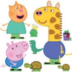 Gerald, George & Candy (Peppa Pig) Official Large + Mini Multi Decoration Pack Cardboard Cutout / Standee