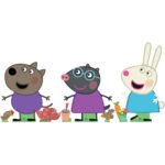 Rebecca, Danny & Molly (Peppa Pig) Official Large + Mini Multi Decoration Pack Cardboard Cutout / Standee - Image 2