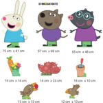 Rebecca, Danny & Molly (Peppa Pig) Official Large + Mini Multi Decoration Pack Cardboard Cutout / Standee - Image 3