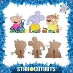 Mandy, Emily & Pedro (Peppa Pig) Official Large + Mini Multi Decoration Pack Cardboard Cutout / Standee - Image 2
