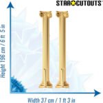 Two Golden Roman Columns Large + Mini Cardboard Cutout / Standee - Image 3