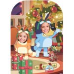Bluey & Bingo 'Christmas' (Bluey) Official Child Size Stand-In Cardboard Cutout / Standee - Image 4