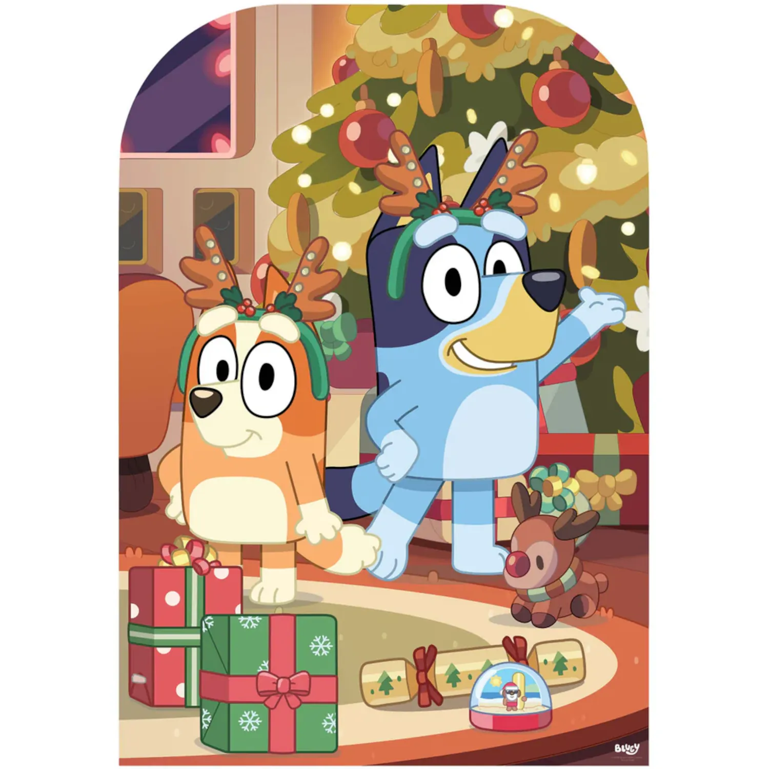 SC4536 Bluey & Bingo 'Christmas' (Bluey) Official Child Size Stand-In Cardboard Cutout Standee Bluey & Bingo 'Christmas' (Bluey) Official Child Size Stand-In Cardboard Cutout / Standee - Image 1