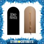 Black Background Silver Logo (The Lord of the Rings) Official Backdrop Cardboard Cutout / Standee - Image 2