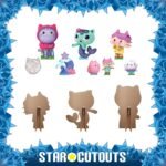 DJ Catnip, Mama Box & MerCat (Gabby's Dollhouse) Official Small + Mini Cardboard Cutouts / Standees - Image 2