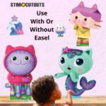 DJ Catnip, Mama Box & MerCat (Gabby's Dollhouse) Official Small + Mini Cardboard Cutouts / Standees - Image 5