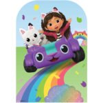 Gabby, Carlita & Pandy Paws 'Rainbow Road' (Gabby's Dollhouse) Official Child Size Stand-In Cardboard Cutout / Standee