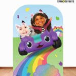 Gabby, Carlita & Pandy Paws 'Rainbow Road' (Gabby's Dollhouse) Official Child Size Stand-In Cardboard Cutout / Standee - Image 4