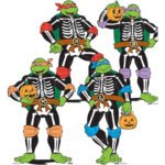Teenage Mutant Ninja Turtles 'Halloween' Official Multi Pack Bundle Cardboard Cutouts / Standees