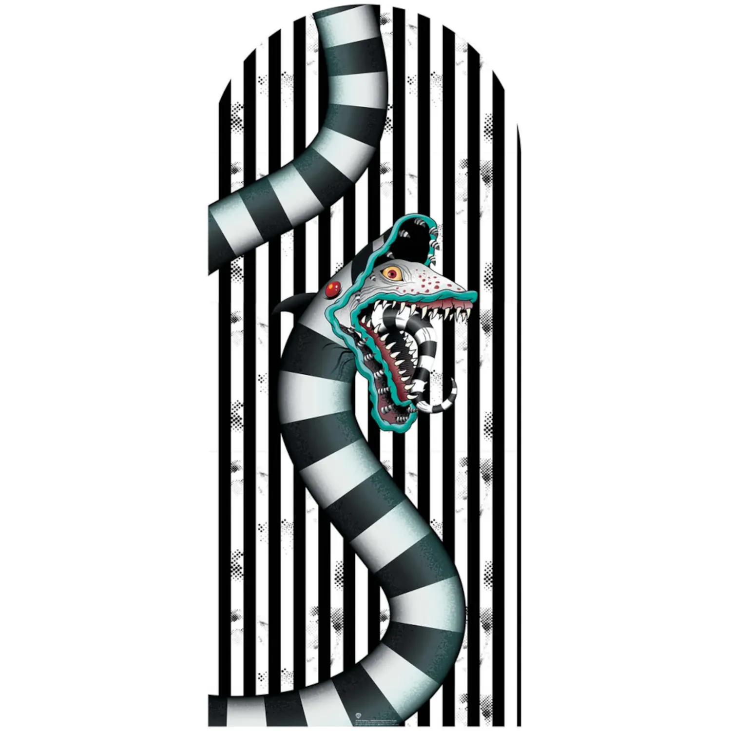 SC4660 Sandworm 'Black & White Stripe Design' (Beetlejuice) Official Backdrop Cardboard Cutout Standee Sandworm 'Black & White Stripe Design' (Beetlejuice) Official Backdrop Cardboard Cutout / Standee - Image 1