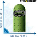 Beetlejuice Logo 'Black & Green Stripe Design' (Beetlejuice) Official Backdrop Cardboard Cutout / Standee - Image 3