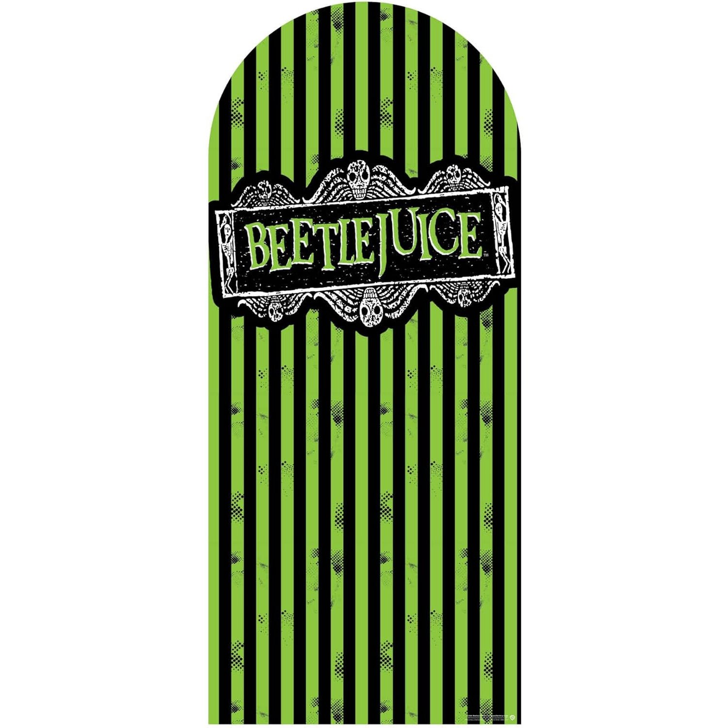 SC4661 Beetlejuice Logo 'Black & Green Stripe Design' (Beetlejuice) Official Backdrop Cardboard Cutout Standee Beetlejuice Logo 'Black & Green Stripe Design' (Beetlejuice) Official Backdrop Cardboard Cutout / Standee - Image 1