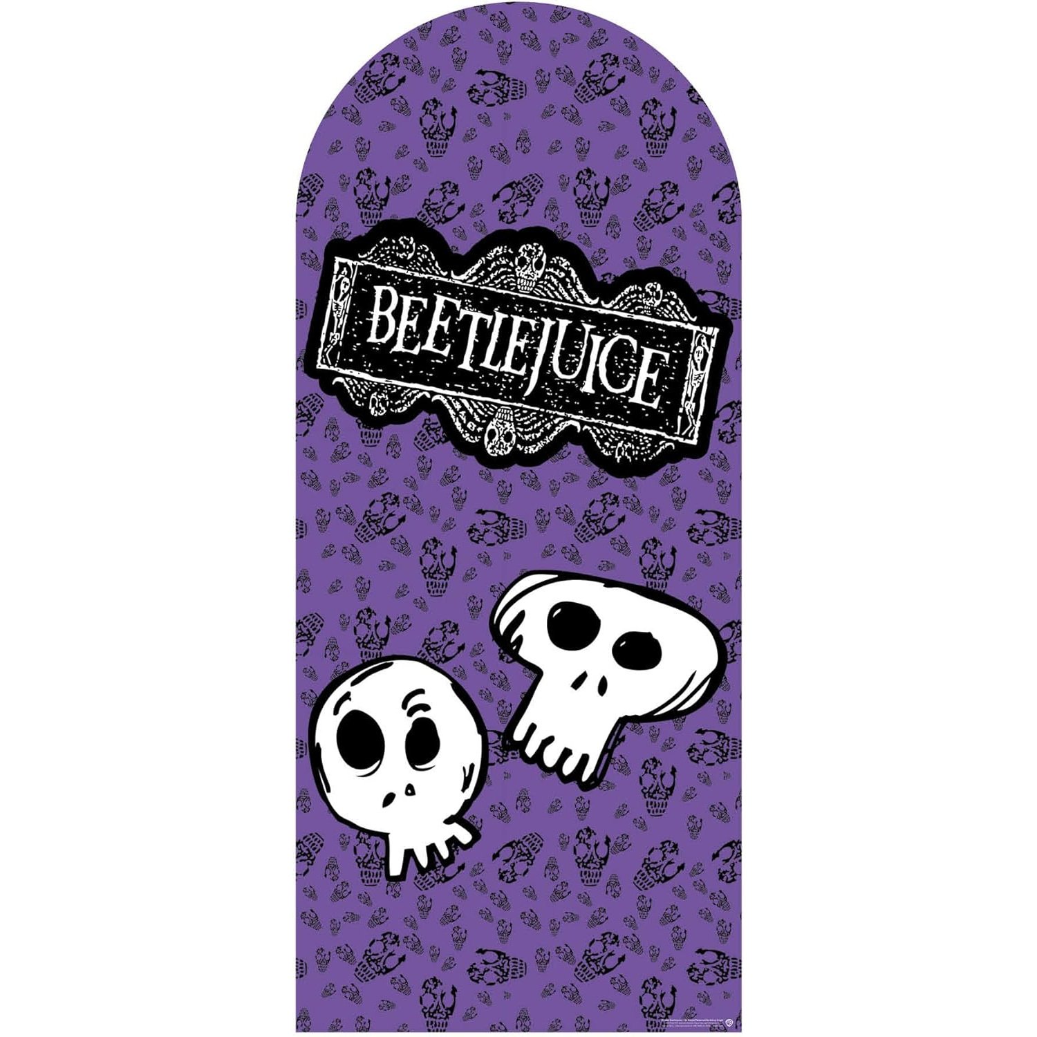 SC4662 Beetlejuice Logo 'Skulls Design' Purple (Beetlejuice) Official Backdrop Cardboard Cutout Standee Beetlejuice Logo 'Skulls Design' Purple (Beetlejuice) Official Backdrop Cardboard Cutout / Standee - Image 1