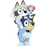 Bluey & Muffin 'Wedding Flower Girls' (Bluey) Official Lifesize + Mini Cardboard Cutout / Standee