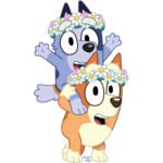 Bingo & Socks 'Wedding Flower Girls' (Bluey) Official Lifesize Cardboard Cutout / Standee