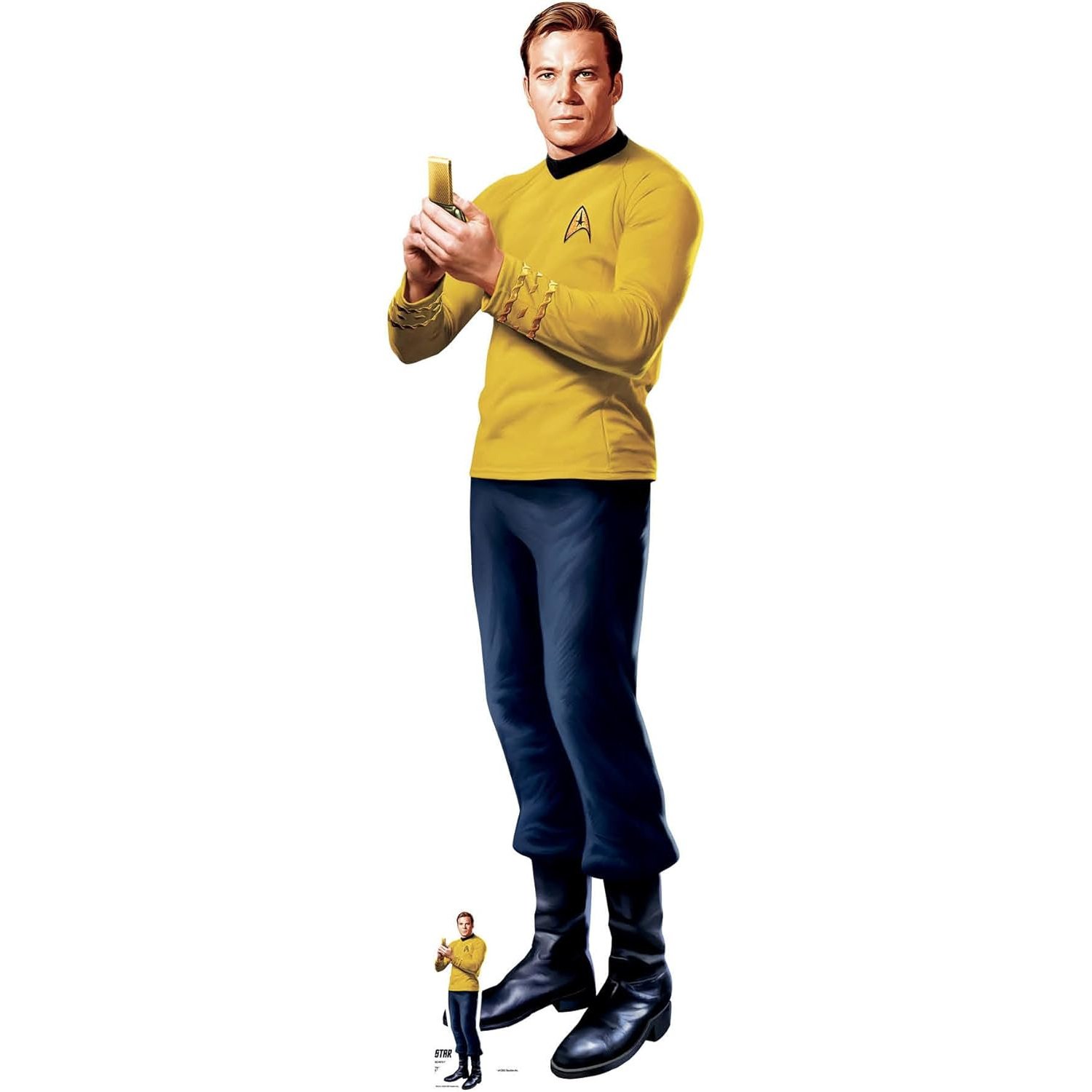 SC4673 Captain James T. Kirk (Star Trek The Original Series) Official Lifesize + Mini Cardboard Cutout Standee Captain James T. Kirk (Star Trek: The Original Series) Official Lifesize + Mini Cardboard Cutout / Standee - Image 1