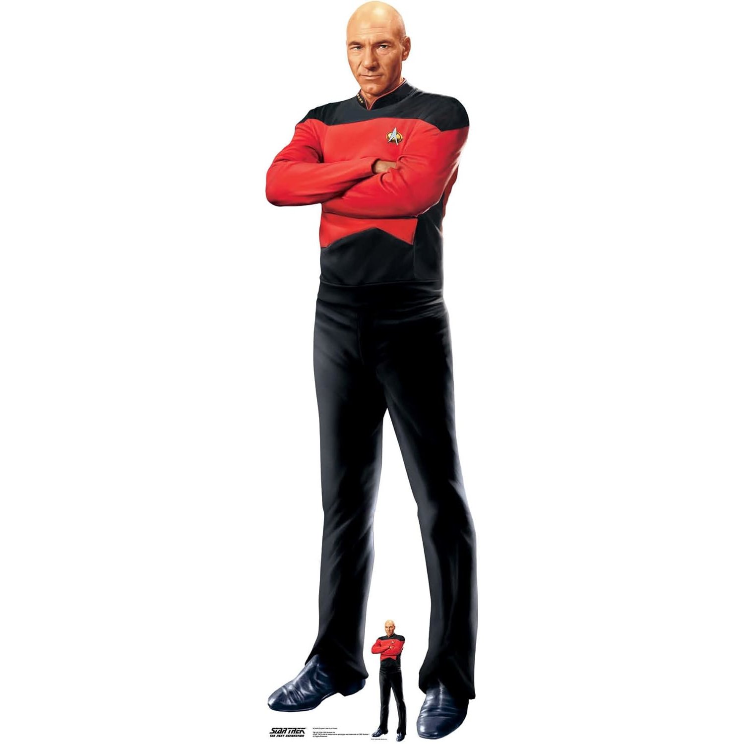 SC4676 Jean-Luc Picard (Star Trek The Original Series) Official Lifesize + Mini Cardboard Cutout Standee Jean-Luc Picard (Star Trek: The Original Series) Official Lifesize + Mini Cardboard Cutout / Standee - Image 1