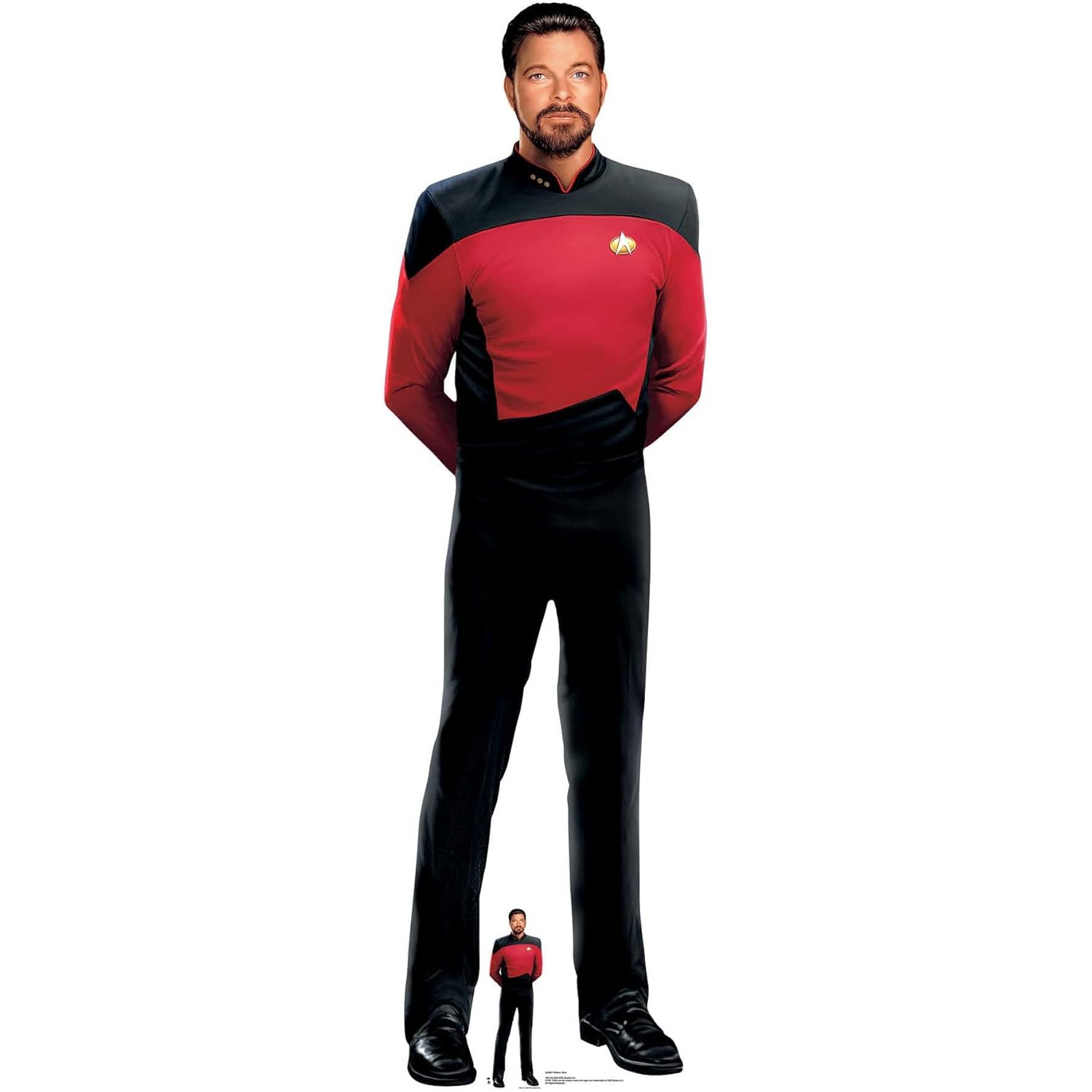 SC4677 William T. Riker (Star Trek The Original Series) Official Lifesize + Mini Cardboard Cutout Standee William T. Riker (Star Trek: The Original Series) Official Lifesize + Mini Cardboard Cutout / Standee - Image 1