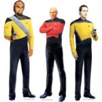 Jean-Luc Picard, Worf & Data (Star Trek: The Next Generation) Official Three Shelf Top Mini Cardboard Cutouts / Standees