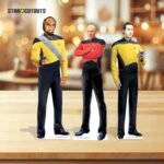 Jean-Luc Picard, Worf & Data (Star Trek: The Next Generation) Official Three Shelf Top Mini Cardboard Cutouts / Standees - Image 4
