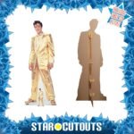 Elvis Presley 'Gold Lamé Suit' Remastered (American Singer) Official Lifesize + Mini Cardboard Cutout / Standee - Image 2
