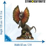 Dilophosaurus Dinosaur (Jurassic World: Rebirth) Official Large + Mini Cardboard Cutout / Standee - Image 3