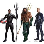 Aquaman, Black Manta & King Orm (Aquaman and the Lost Kingdom) Official Three Shelf Top Mini Cardboard Cutouts / Standees