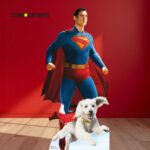 Superman Flying & Krypto 'David Corenswet' (Superman 2025) Official Lifesize + Mini Cardboard Cutout / Standee - Image 4