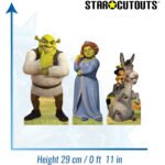 Shrek, Fiona, Puss In Boots & Donkey (Shrek) Official Three Shelf Top Mini Cardboard Cutouts / Standees - Image 3