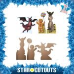 Gingy, Dragon & Donkey (Shrek) Official Three Shelf Top Mini Cardboard Cutouts / Standees - Image 2