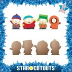 Cartman, Stan, Kyle & Kenny (South Park) Official Four Shelf Top Mini Cardboard Cutouts / Standees - Image 2