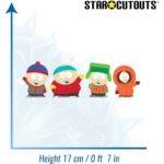 Cartman, Stan, Kyle & Kenny (South Park) Official Four Shelf Top Mini Cardboard Cutouts / Standees - Image 3
