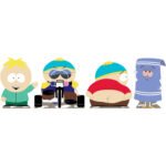 Cartman, Butters & Towelie (South Park) Official Four Shelf Top Mini Cardboard Cutouts / Standees