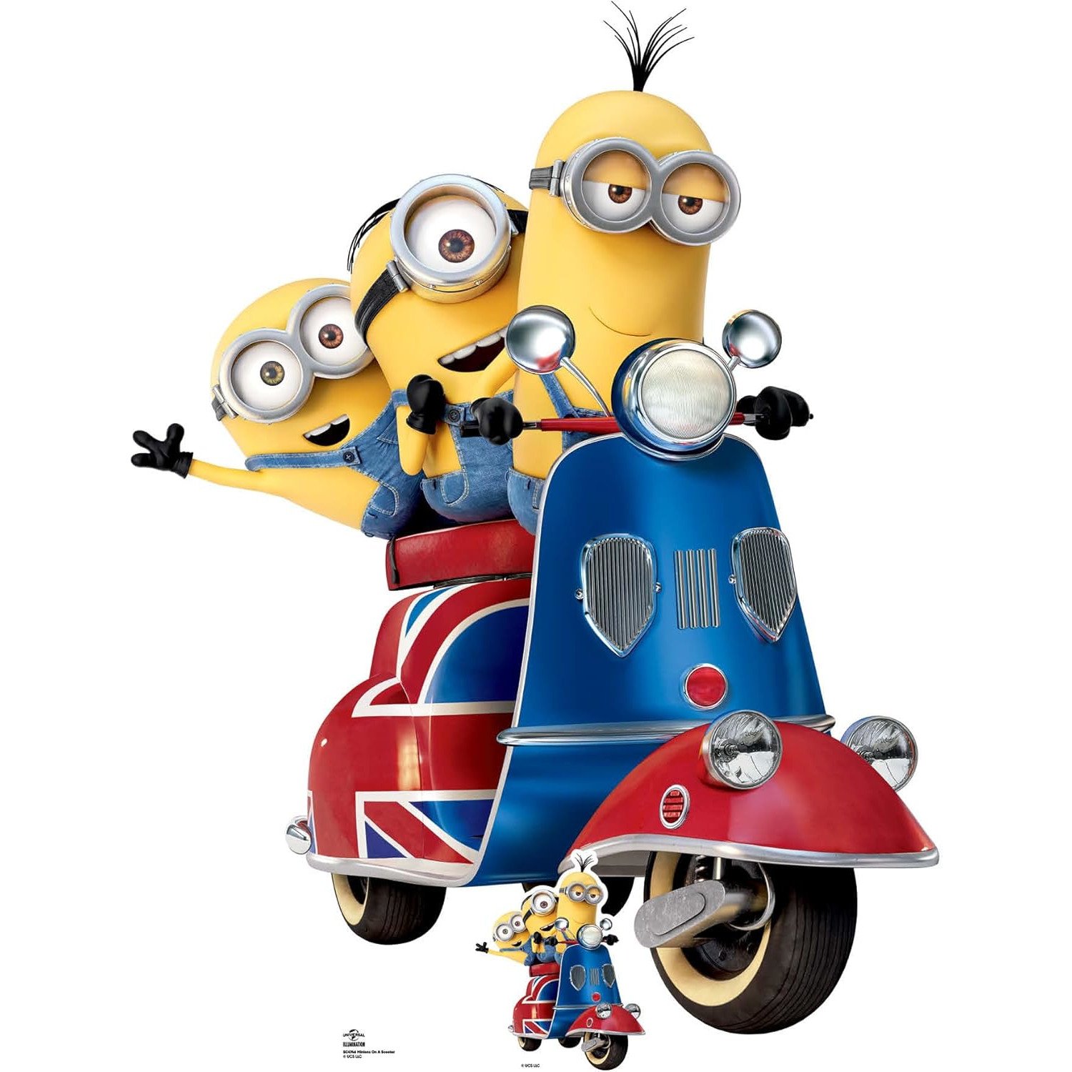 SC4746 Minions On Scooter Official Large + Mini Cardboard Cutout Standee Minions On Scooter Official Large + Mini Cardboard Cutout / Standee - Image 1
