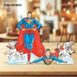 Superman & Krypto The Superdog 'Cartoon Style' Official Four Shelf Top Mini Cardboard Cutouts / Standees - Image 5