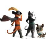 Puss In Boots, Kitty Softpaws & Perrito (Puss In Boots) Official Three Shelf Top Mini Cardboard Cutouts / Standees