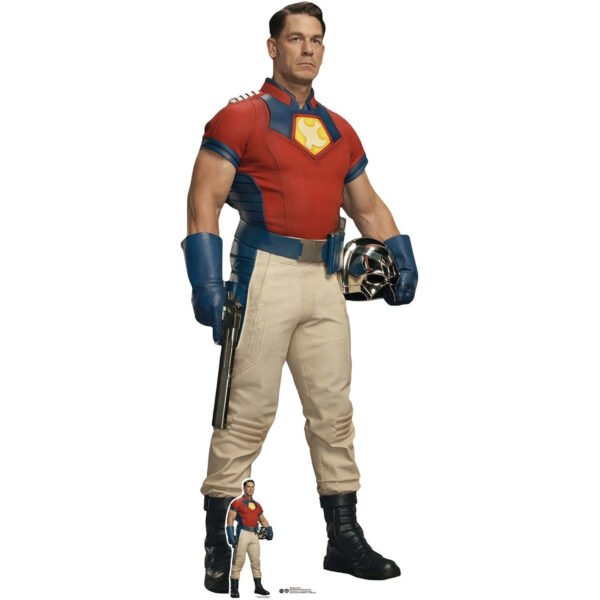 Peacemaker with Sonic Boom Helmet 'John Cena' (Peacemaker) Official Lifesize + Mini Cardboard Cutout / Standee