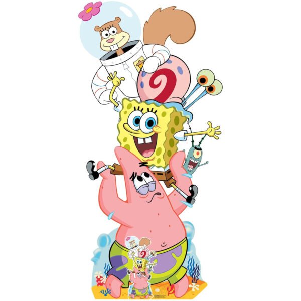 SpongeBob & Friends 'Group Stack' (SpongeBob SquarePants) Official Lifesize + Mini Cardboard Cutout / Standee