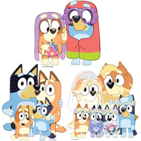 Bluey & Family (Bluey) Official Three Shelf Top Mini Cardboard Cutouts / Standees